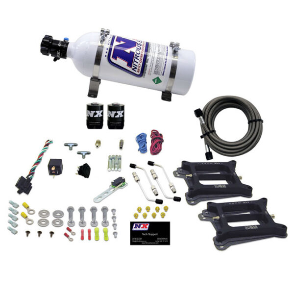 NITROUS EXPRESS Dual Holley/Petrol/Gasoline (100-200-300-400-500HP) With 5lb Bottle