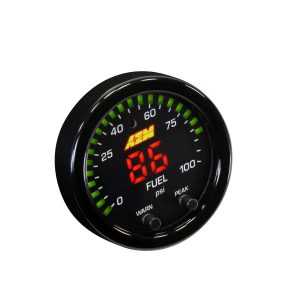 A E M X-Series 2/16" Oil Or Fuel Pressure Gauge Kit, 100 P S I / 7 BAR, Black - Fuel P S I Face