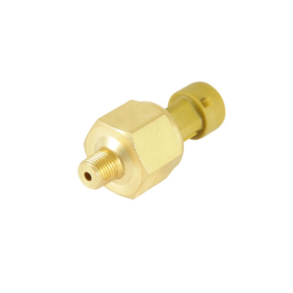 A E M 150 P S I g Brass Sensor Kit: 1/8 Inch N P T Sensor, Connector and Pins - Angled View