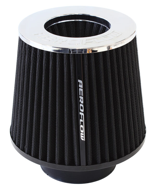 AEROFLOW AF2811-3003 - Round Inverted Tapered Air Filter Element with Chrome Ends