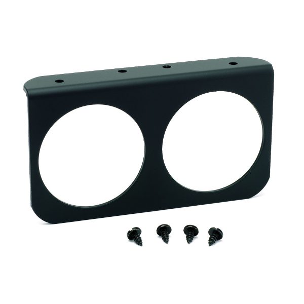 AUTOMETER 2 5/8 Inch Aluminium Dual Gauge Mounting Panel, Black