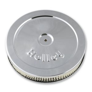 HOLLEY 10 Inch Flat Base Air Cleaner Assembly, Chrome 1