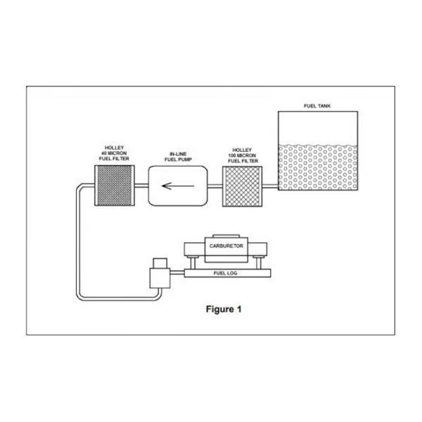 HOLLEY Black Vane 140GPH Electric Fuel Pump - Schematic