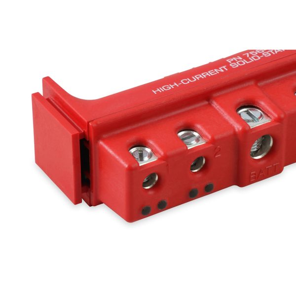 M S D 7-20 Volt 140 Amp High Current Solid State Relay Block, 4 x 35 Amps, Red - Connections