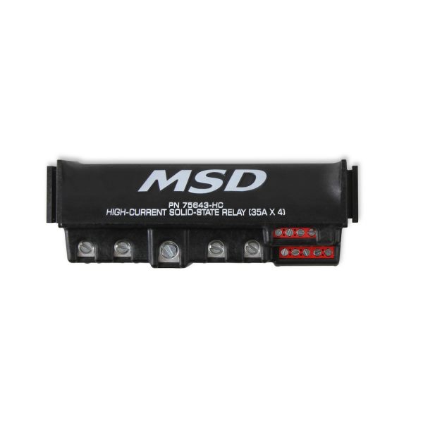 M S D 7-20 Volt 140 Amp High Current Solid State Relay Block, 4 x 35 Amps, Black - Terminals