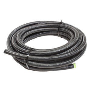 Snow Performance -6 A N Braided Stainless P T F E Hose - 30 ft Black
