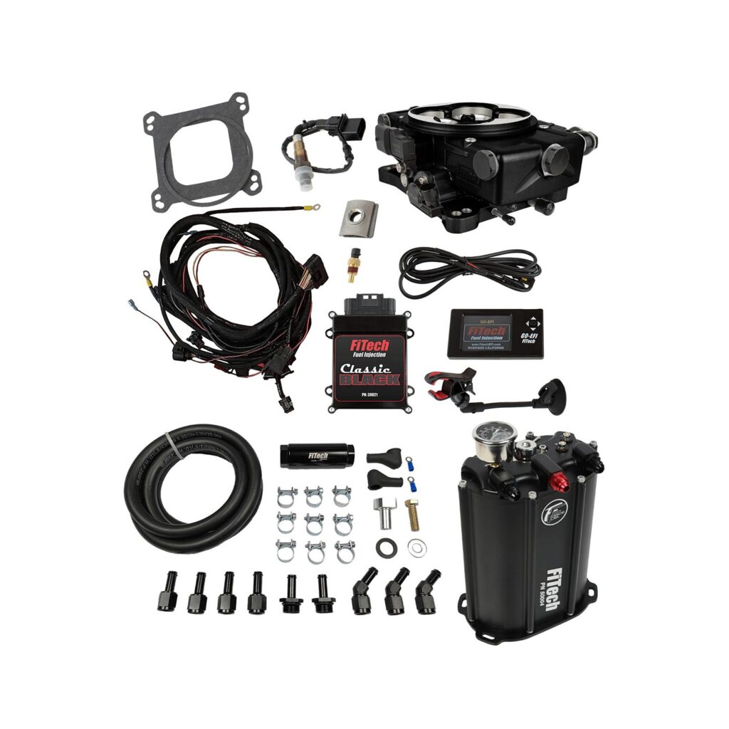 Fitech Mean Street Hp Matte Black Efi System With Go Fuel Dual Pump In Tank Module Master Kit