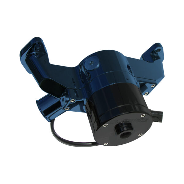 MEZIERE 12 Volt Electric Water Pump Big Block Chevy High Flow 55 G P M Blue Transmission Pan Ready