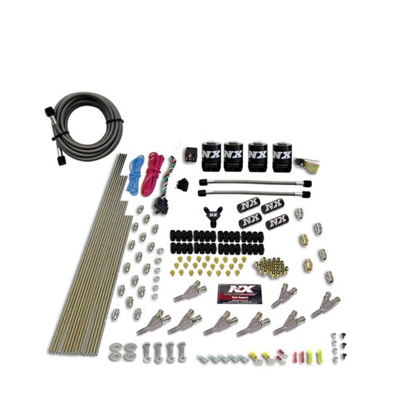 NITROUS EXPRESS Std Nozzle System (200500HP) Gas W/ Dist. Block & 4